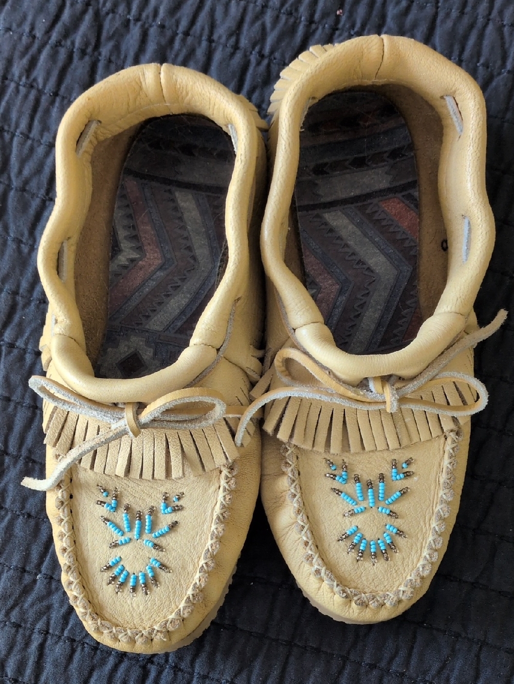 Women's Beaded Ankle Moccasin Sz.8